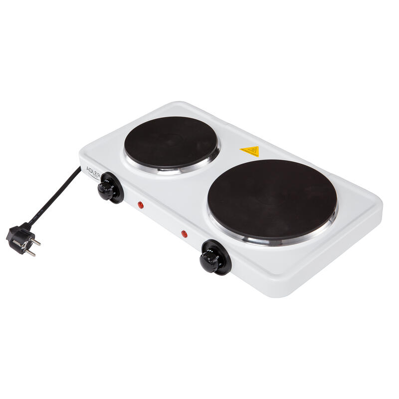 Cuisinière Électrique Portable de Voyage Camping 2 Feux 2500W Adler