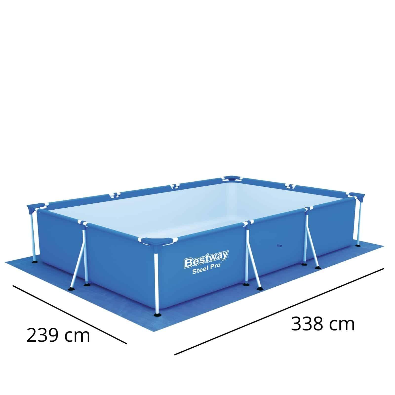 Tap do solo para piscinas removíveis e Bestway retangular 338x239 cm 4/5