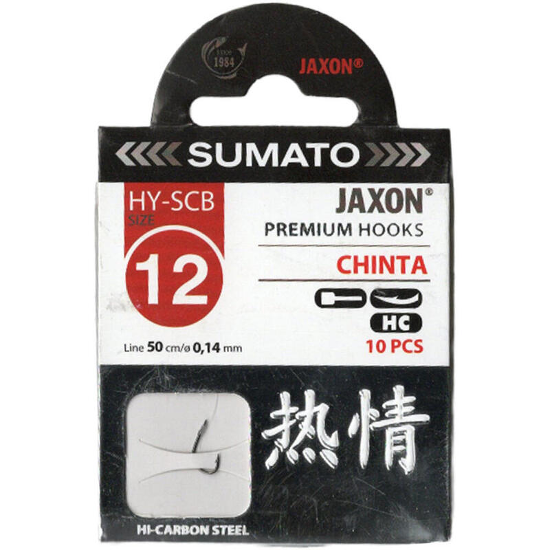 Przypon Jaxon Sumato CHINTA #12 0,14 czarne 10szt