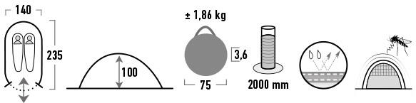 Pop up Tenda Vision 2 2/7