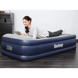 Lit gonflable Bestway 1 place 191x97x46cm bleu et gris