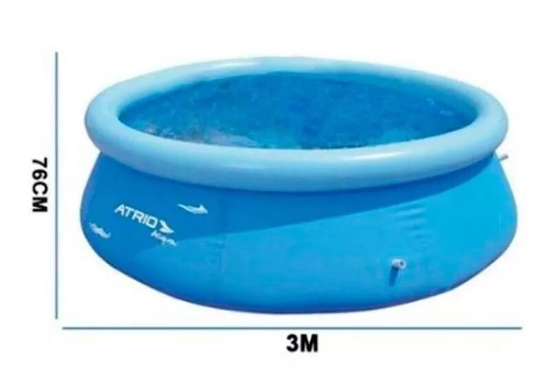 ATRIO Piscina Insuflável Atrio Circular 4500L- Remendo De Reparação-Azul
