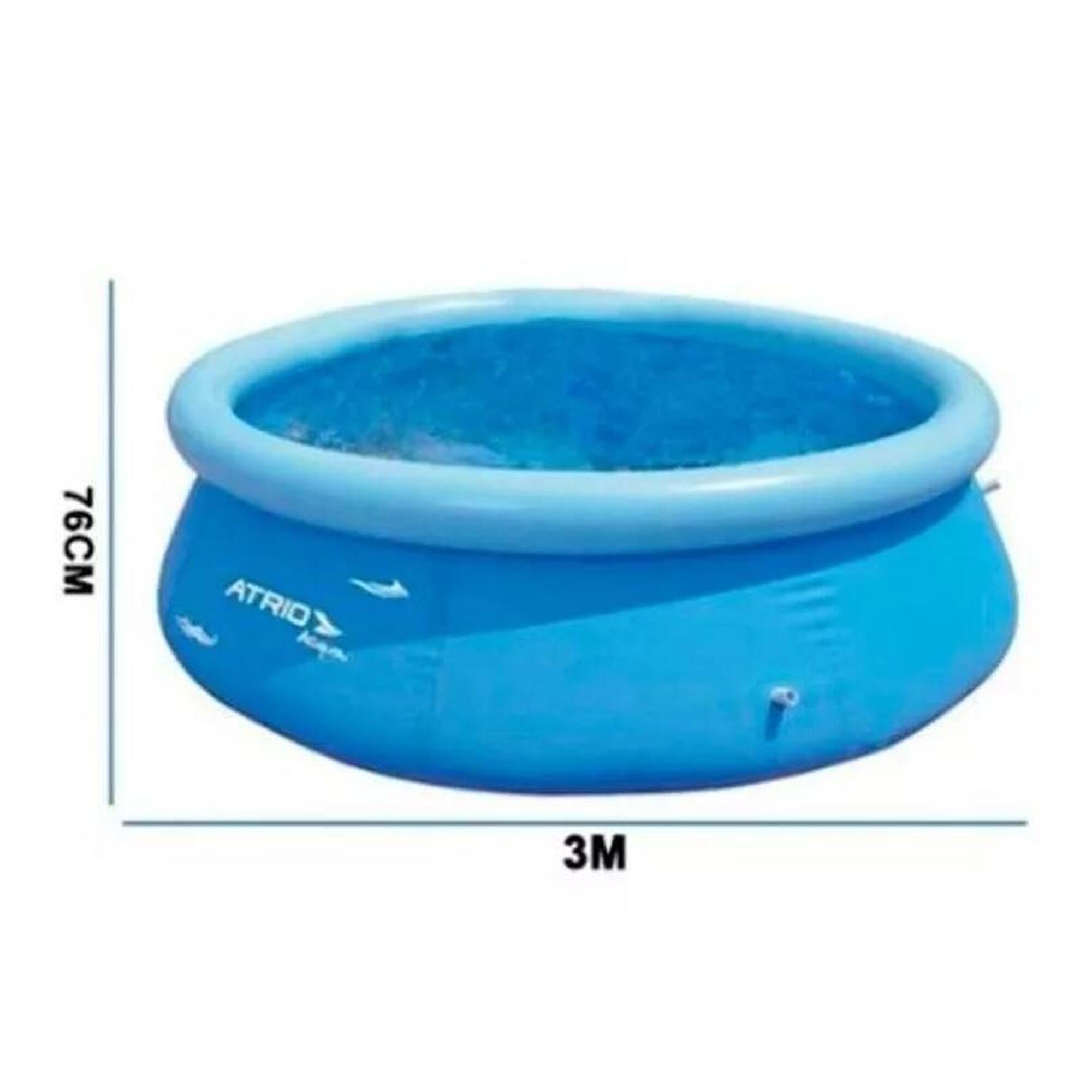 Piscina Insuflável Atrio Circular 4500L- Remendo De Reparação-Azul