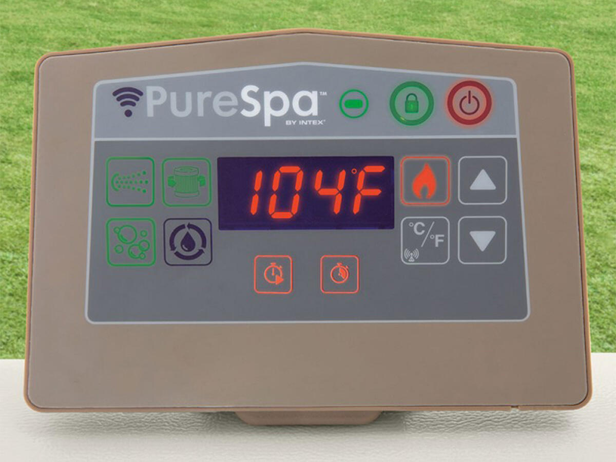Kit spa gonflable  PureSpa Calacatta carré Bulles 4 places + 6 filtres 2/5