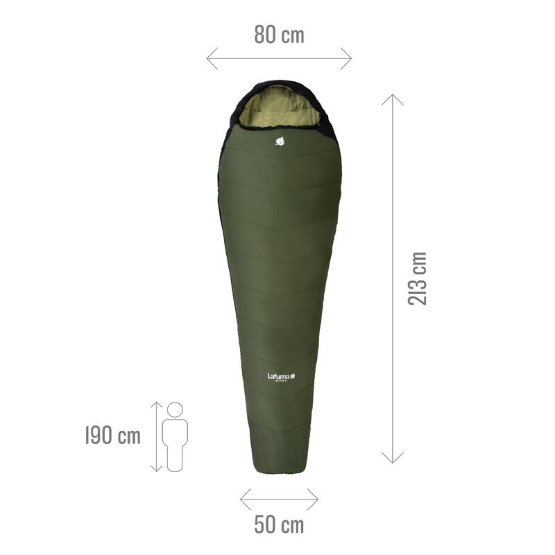 Sac de couchage Randonnée Mixte ACTIVE 5°  Droit