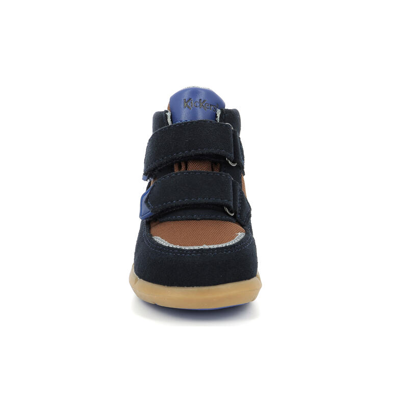 Botas Niño Kickers Sneaker Textile Suede Pu Azul