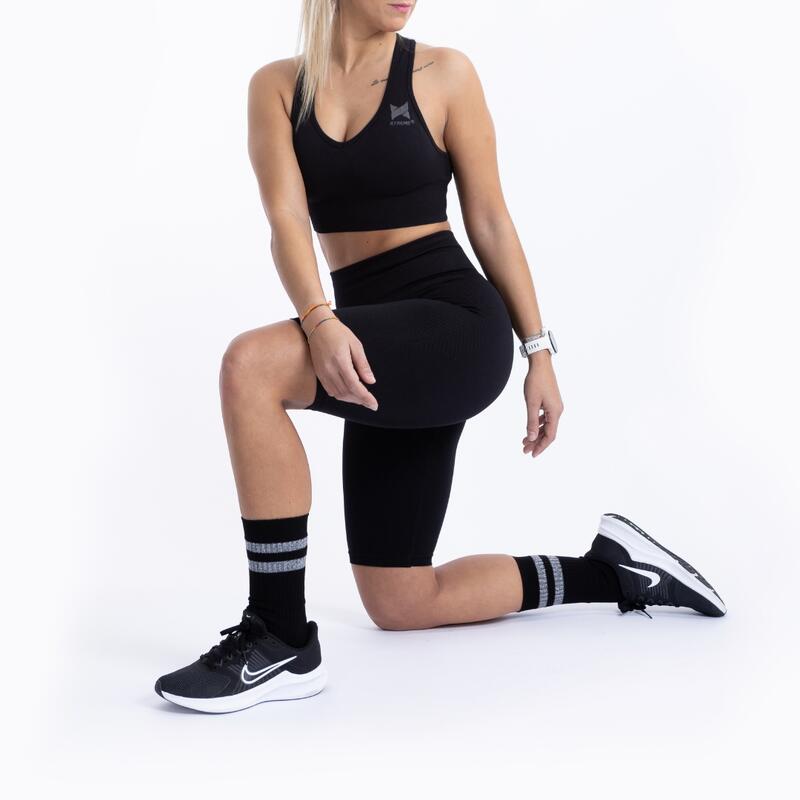 Krótkie legginsy sportowe dla kobiet Xtreme Sportswear Antracyt Czarny