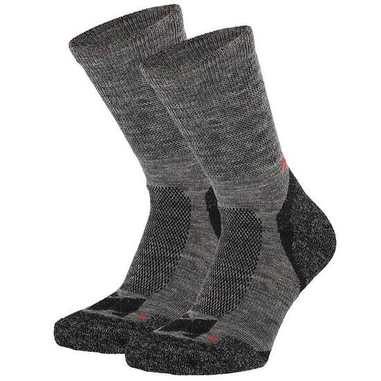 Chaussettes de randonnée Xtreme laine mérinos 2 paires Multi Anthracite