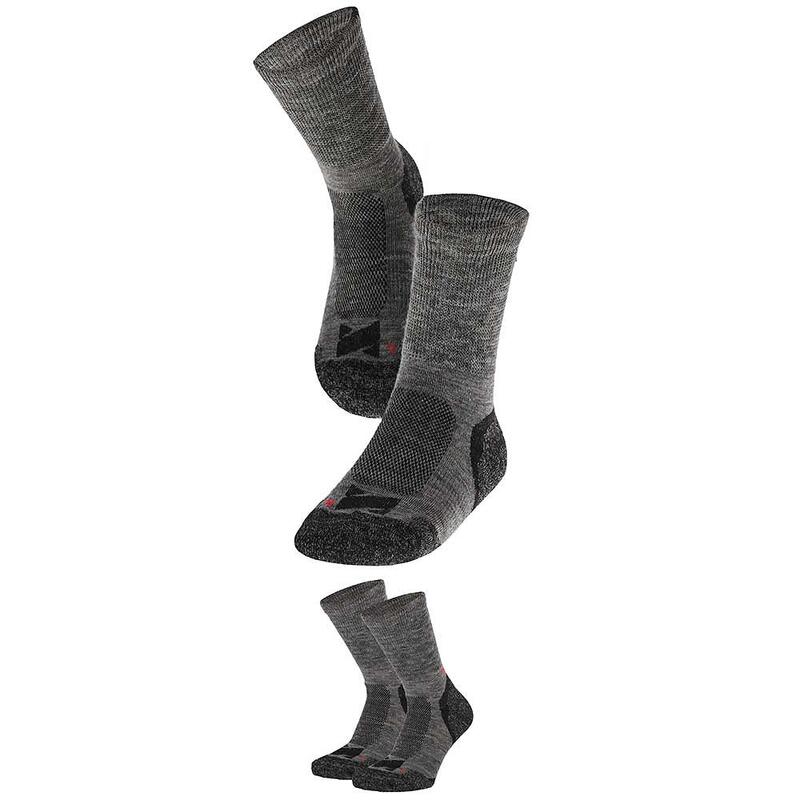 Chaussettes de randonnée Xtreme laine mérinos 6 paires Multi Anthracite