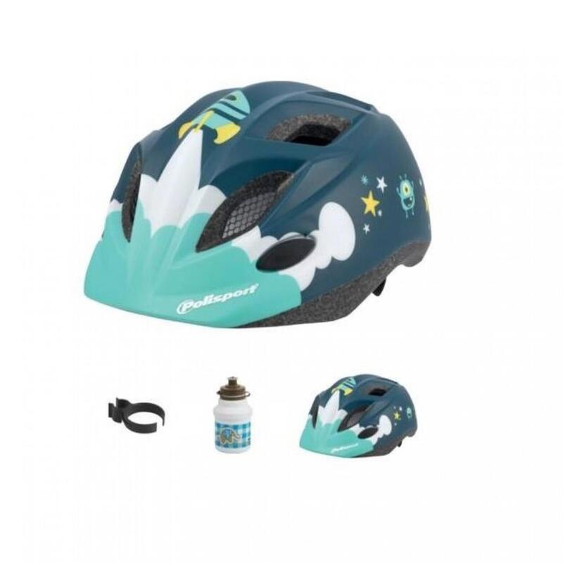 Casque Polisport Spaceship avec bouteille d'eau et support. Taille : XS (48/52/