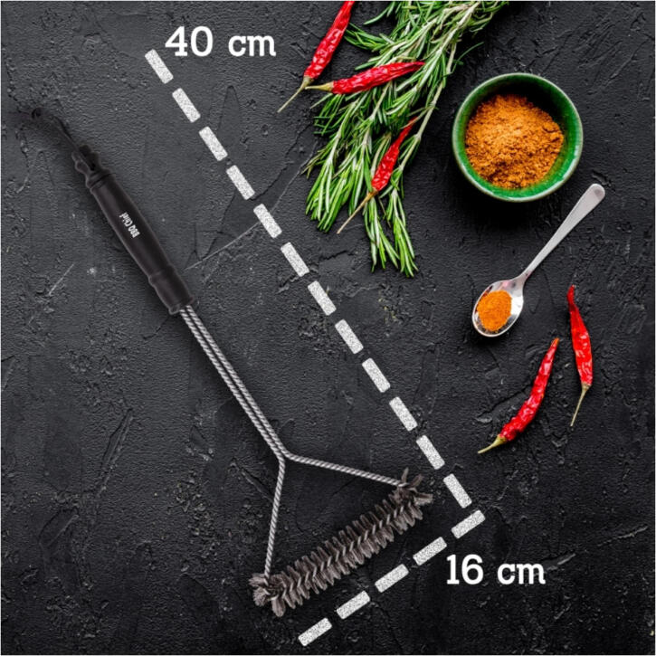 Perie profesională pentru grătar BBQ Chief 40 cm potrivită pentru fiecare grătar