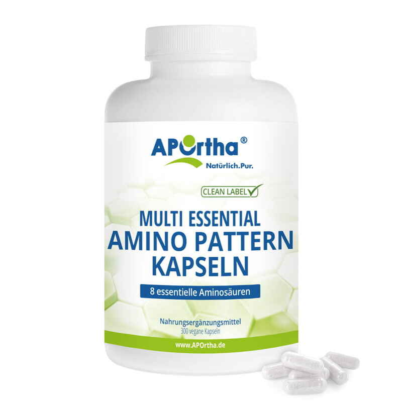 Multi essential Amino Pattern 500 mg - EAA mit BCAA - 300 vegane Kapseln