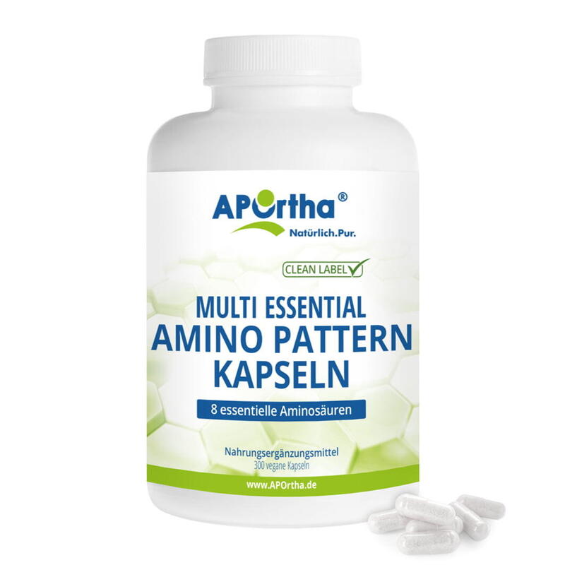 Multi essential Amino Pattern 500 mg - EAA mit BCAA - 300 vegane Kapseln