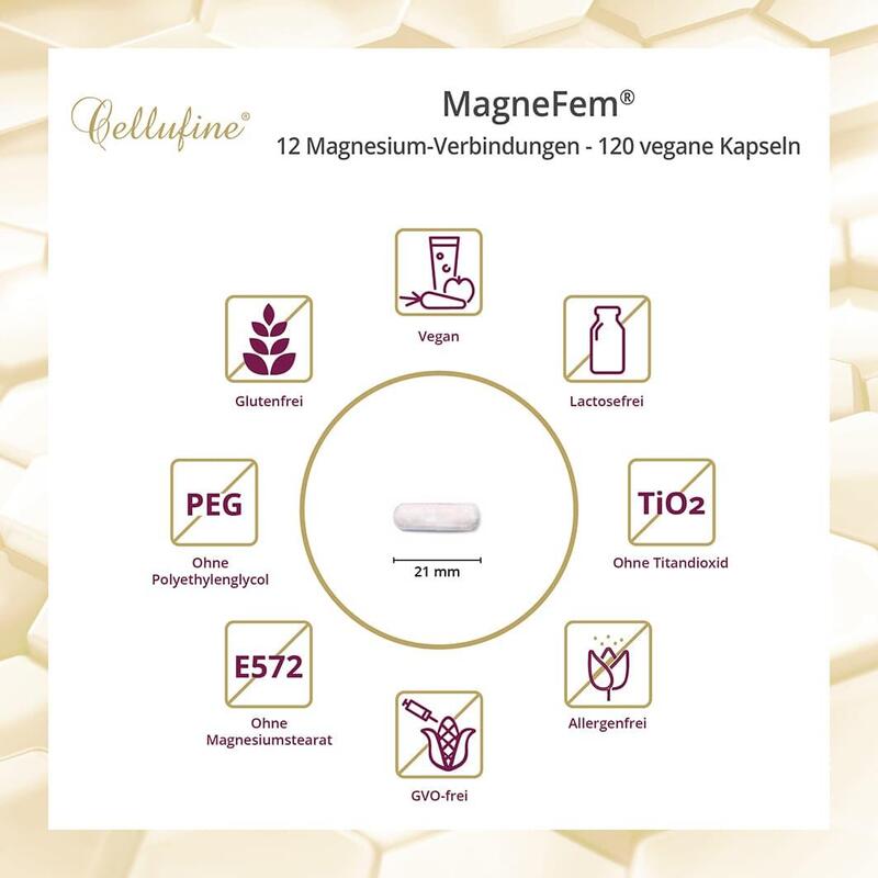 MagneFem® 12 Magnesium-Verbindungen - 120 vegane Kapseln