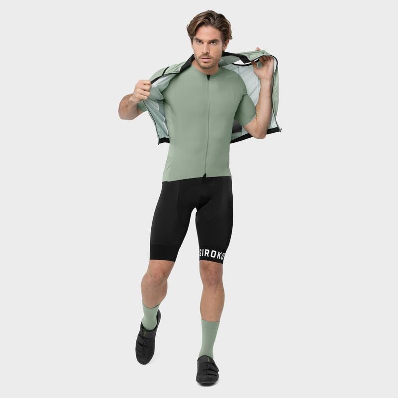 Colete corta-vento de ciclismo para homem V1 Melbourne SIROKO Verde Azeitona