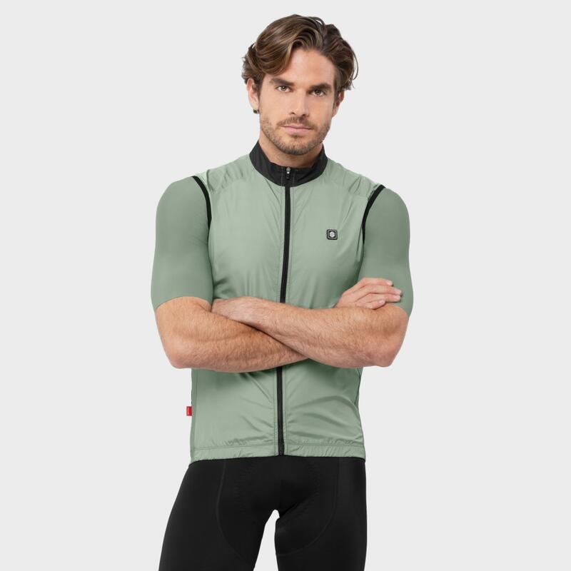 Gilet vélo coupe-vent homme Cyclisme V1 Melbourne Vert Olive