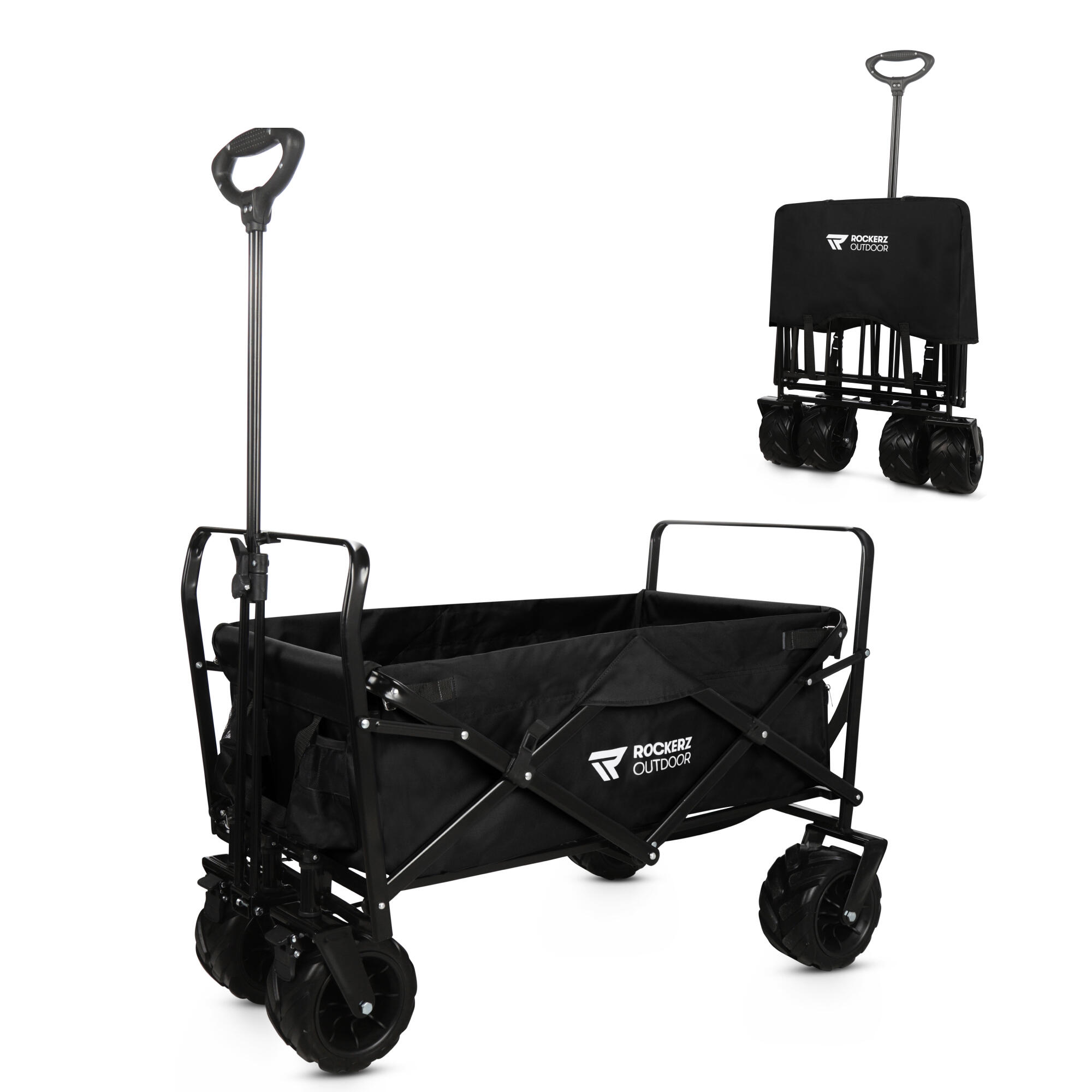 Chariot à bascule - Wagonnet - Pliable - Grande capacité (XL) - Noir 2/7