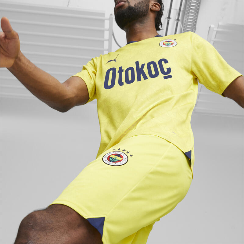Shorts de fútbol Fenerbahçe S.K. PUMA Blazing Yellow Medieval Blue