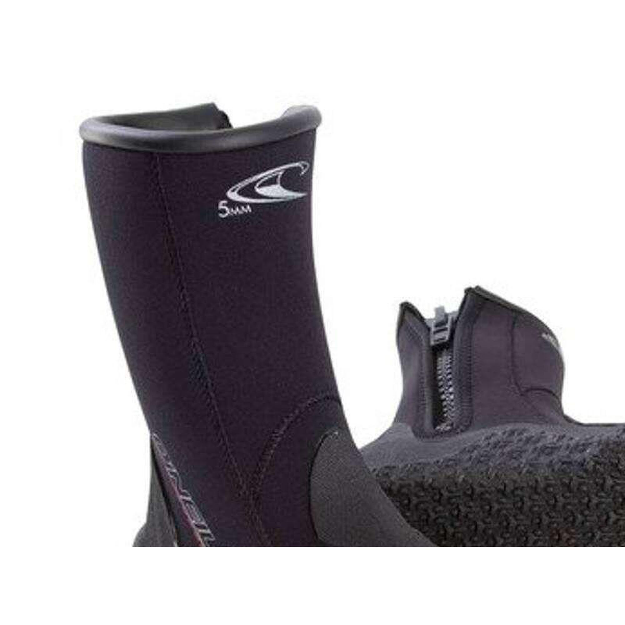 Scarpe Neoprene O'Neill Epic 5 Mm – Unisex, Nere, Per Sport Acquatici, Costruzione Incollata E Cucita