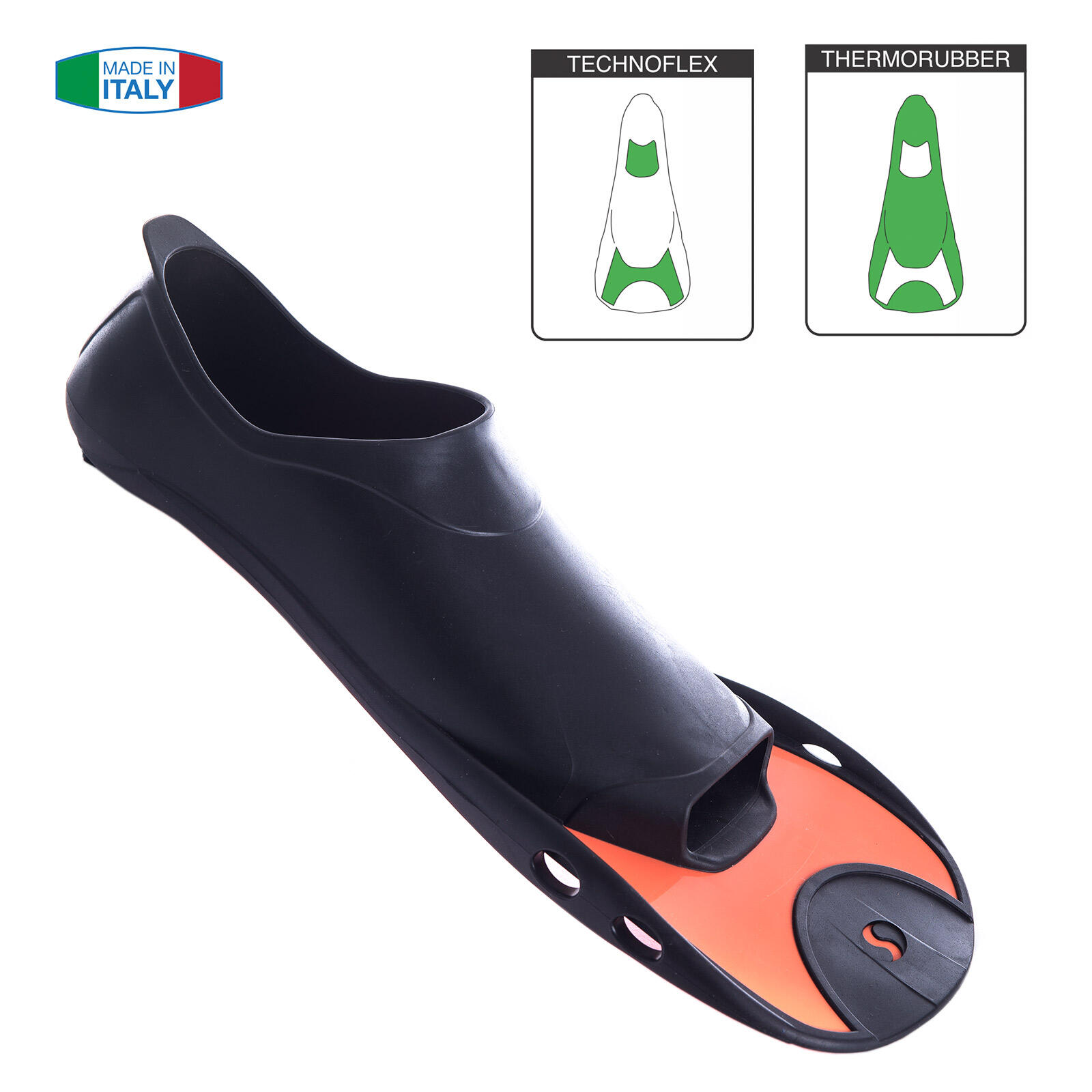 Palme de plongée F5 Plongeur Training courte Tuba 2/5
