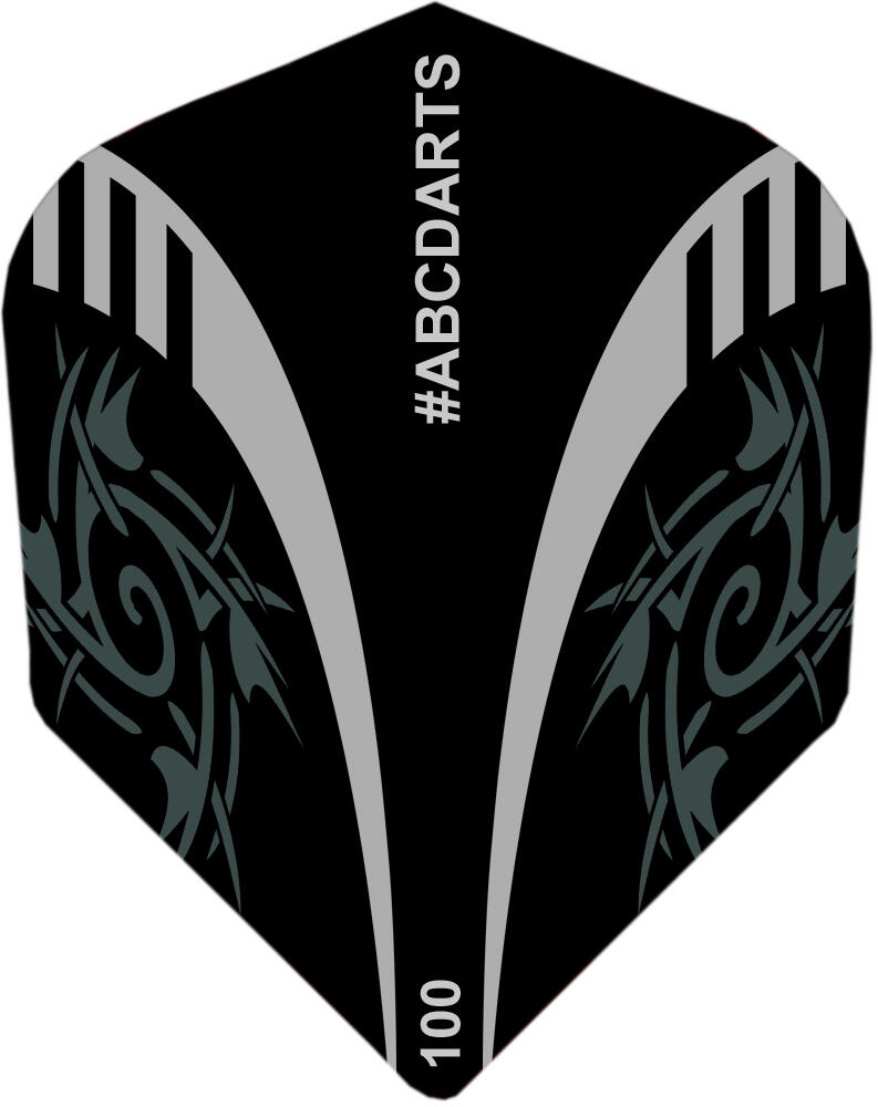 Dart Flights - Extra Stevig - Tribal Zwart- 8 sets (24 stuks) 2/2