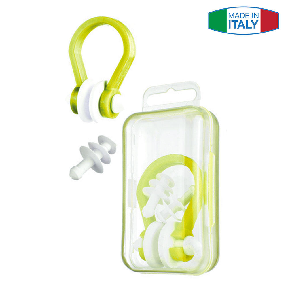 Salvas - Oreilles Protectrices Pince Nasale Set De Bouchons Natation Plongée - Pince-nez - Jaune - Taille Unique - Decathlon