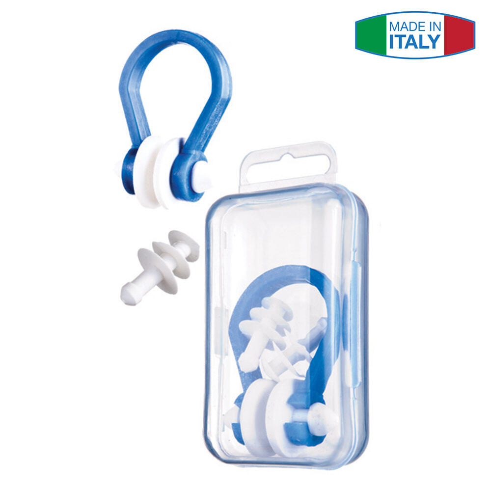 Salvas - Oreilles Protectrices Pince Nasale Set De Bouchons Natation Plongée - Pince-nez - Bleu - Taille Unique - Decathlon
