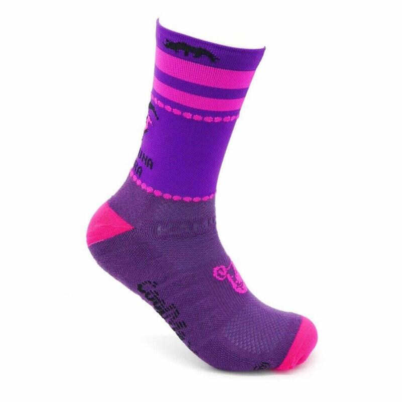 CALCETINES DE RUNNING #COMOUNACABRA unisex - KAMUABU color FUCSIA 2 hilos