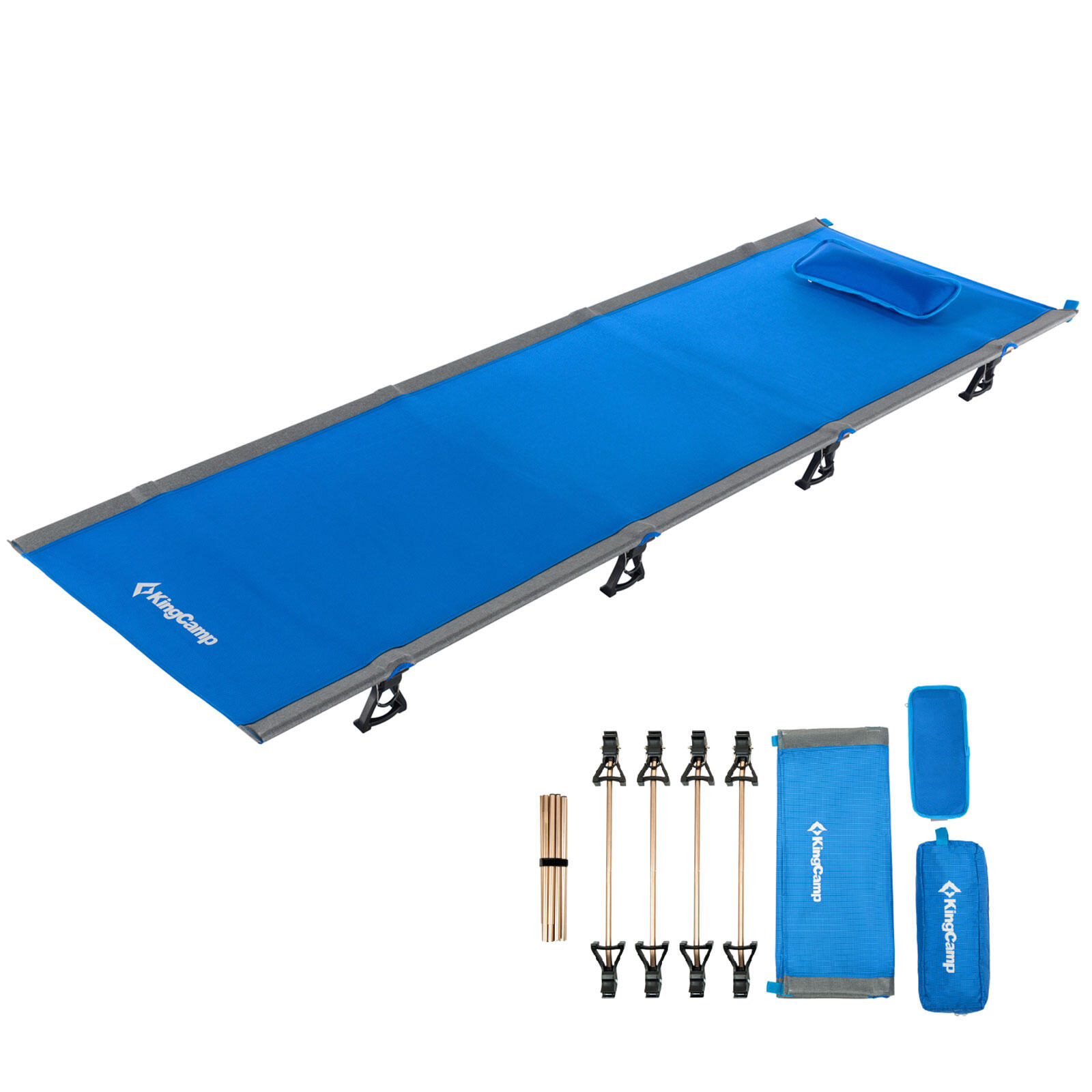 Lettino da campo pieghevole a scatto per Outdoor Campeggio Leggero 190x64 cm 3/5