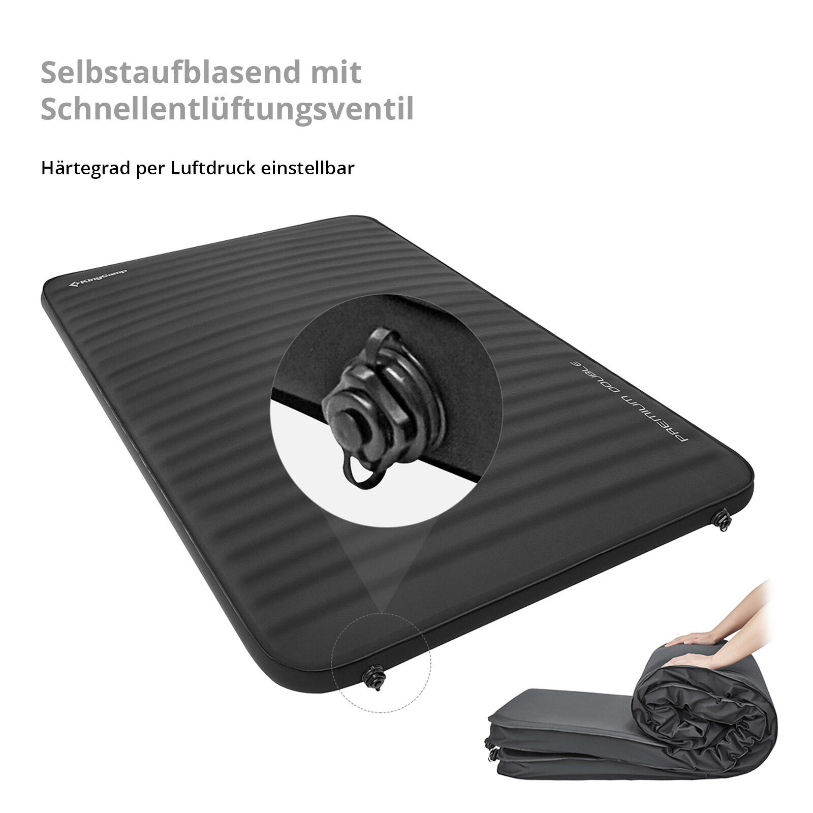 Luchtbed Premium Double Zelfopblazend campingbed 7,5 cm 4/7