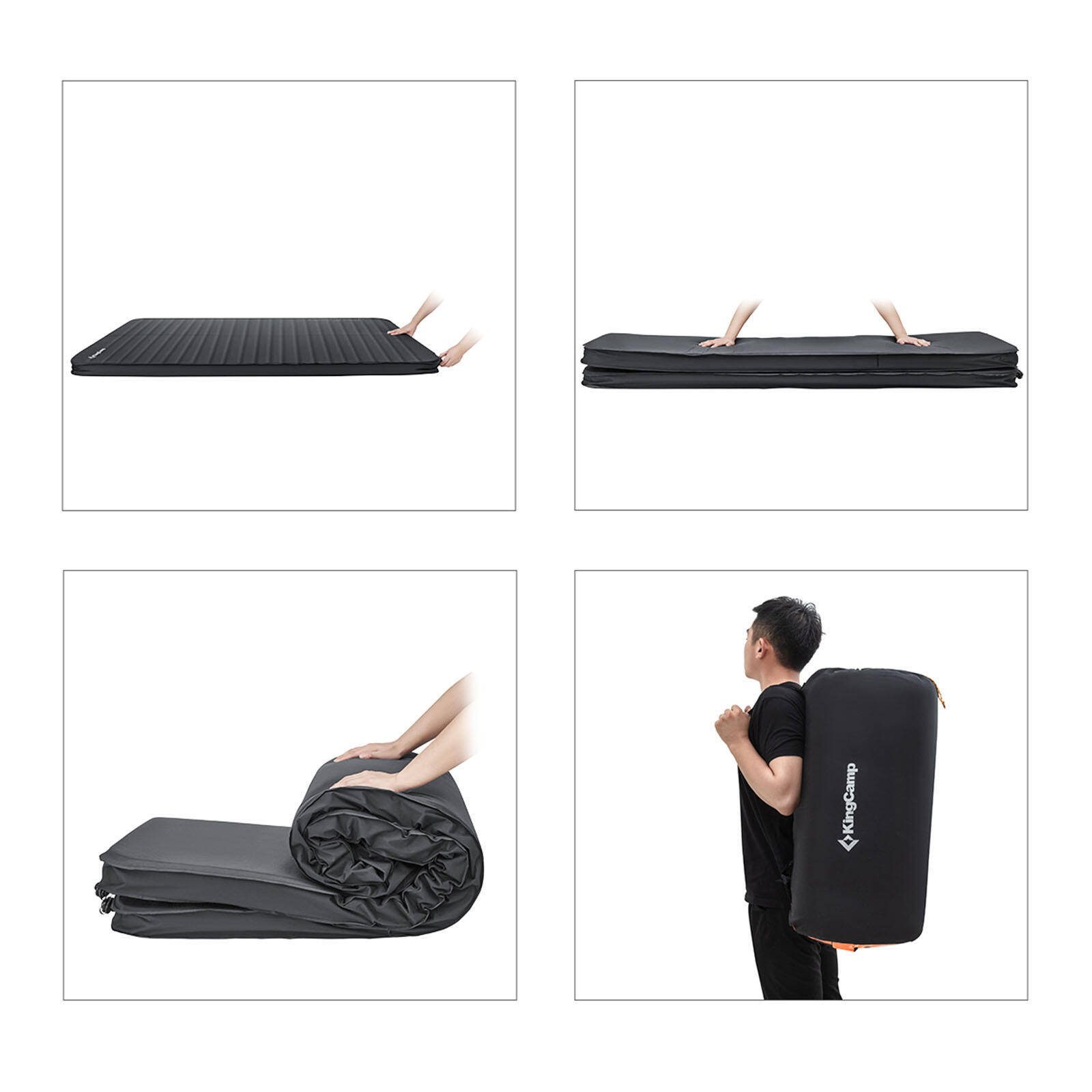 Luchtbed Premium Double Zelfopblazend campingbed 7,5 cm 3/7