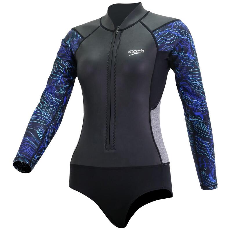 BODYSUIT DONNA SPEEDO COMBOFIT MULTISPORT NEOPRENE 2MM BLACK-AQUARIUM