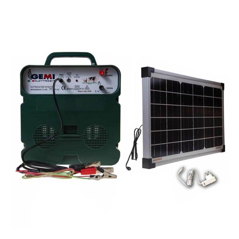 Elettrificatore Con Pannello Solare Doppia Alimentazione 12V (A Batteria)/220V