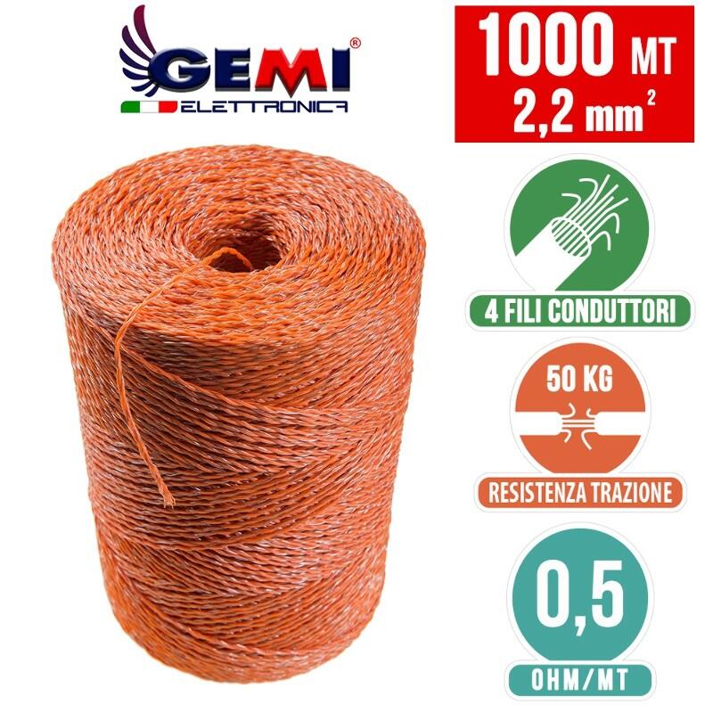 Filo 1000MT 2.2Mm² Per Recinto Elettrico Recinti Elettrici