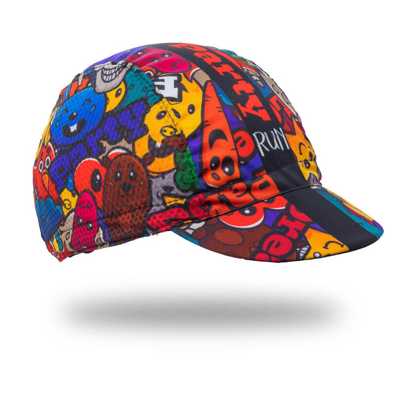 GORRA DE RUNNING y CICLISMO #PARTY unisex - KAMUABU - Visera 2 posiciones