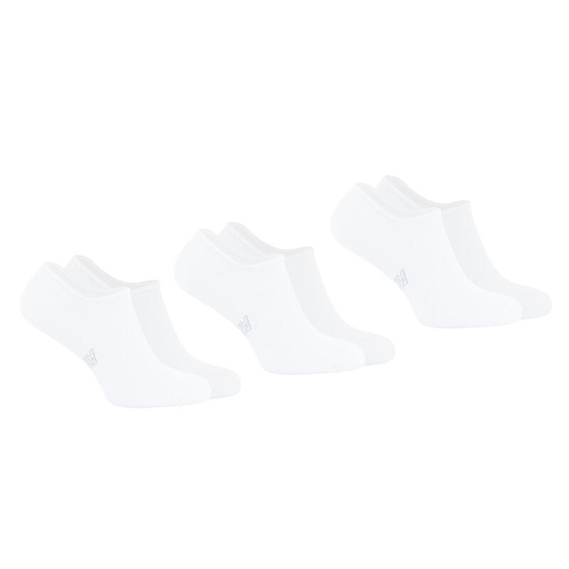 Lot de 3 paires de mi-chaussettes homme Training Dry Athena Coton mélangé  Blanc-Blanc-Blanc