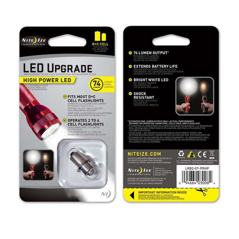 LED Upgrade Kit C & D für Mini Maglite Taschenlampe PR Gewinde 74 Lumen