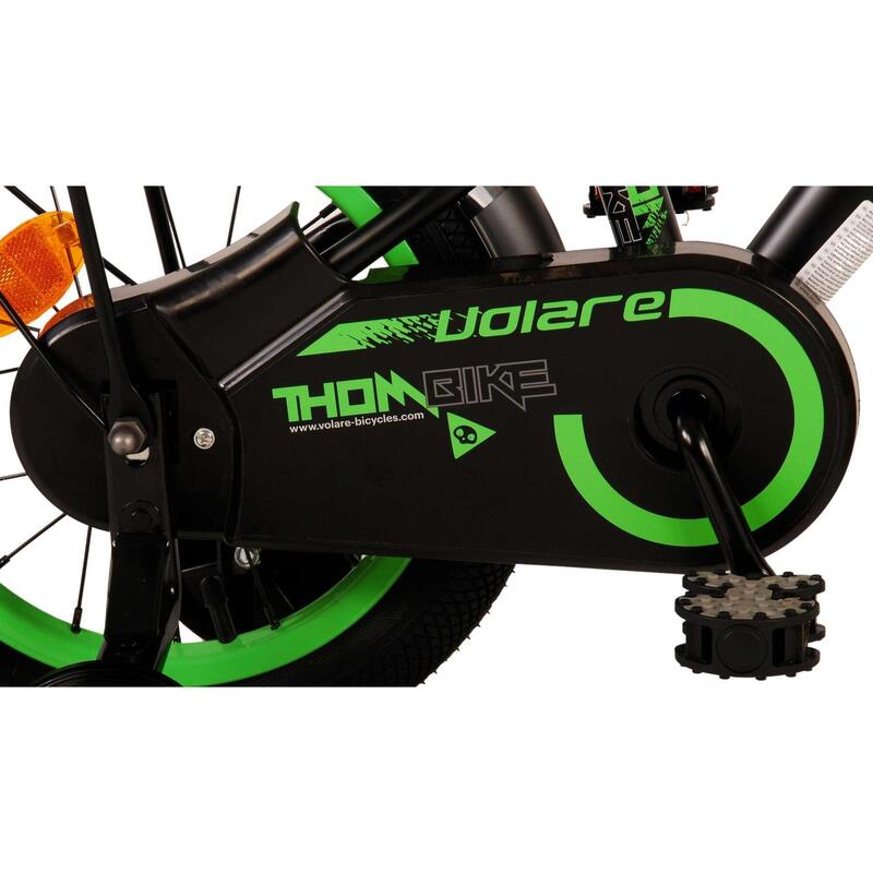 Volare Thombike Kinderfiets - Jongens - 14 inch - Zwart Groen