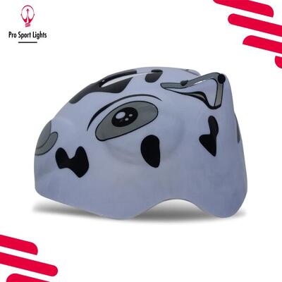 Fietshelm kind jongens/meisjes zwart wit - small 48/54cm