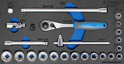 Jeu de douilles - 23 pcs - 1.8 kg - 1/3