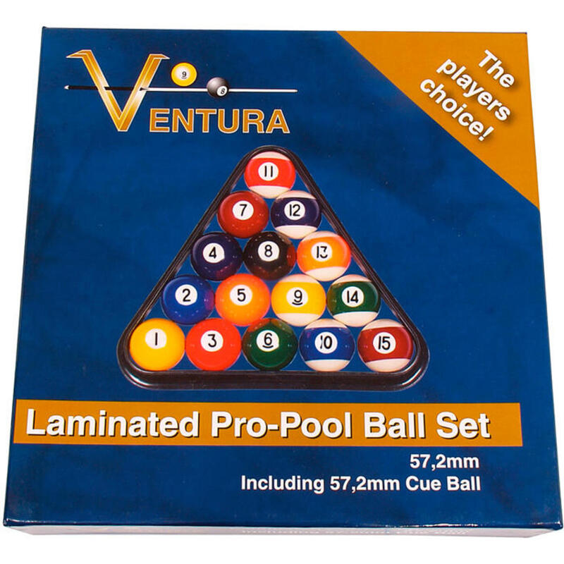 Poolballen set Ventura Laminated 57.2 mm