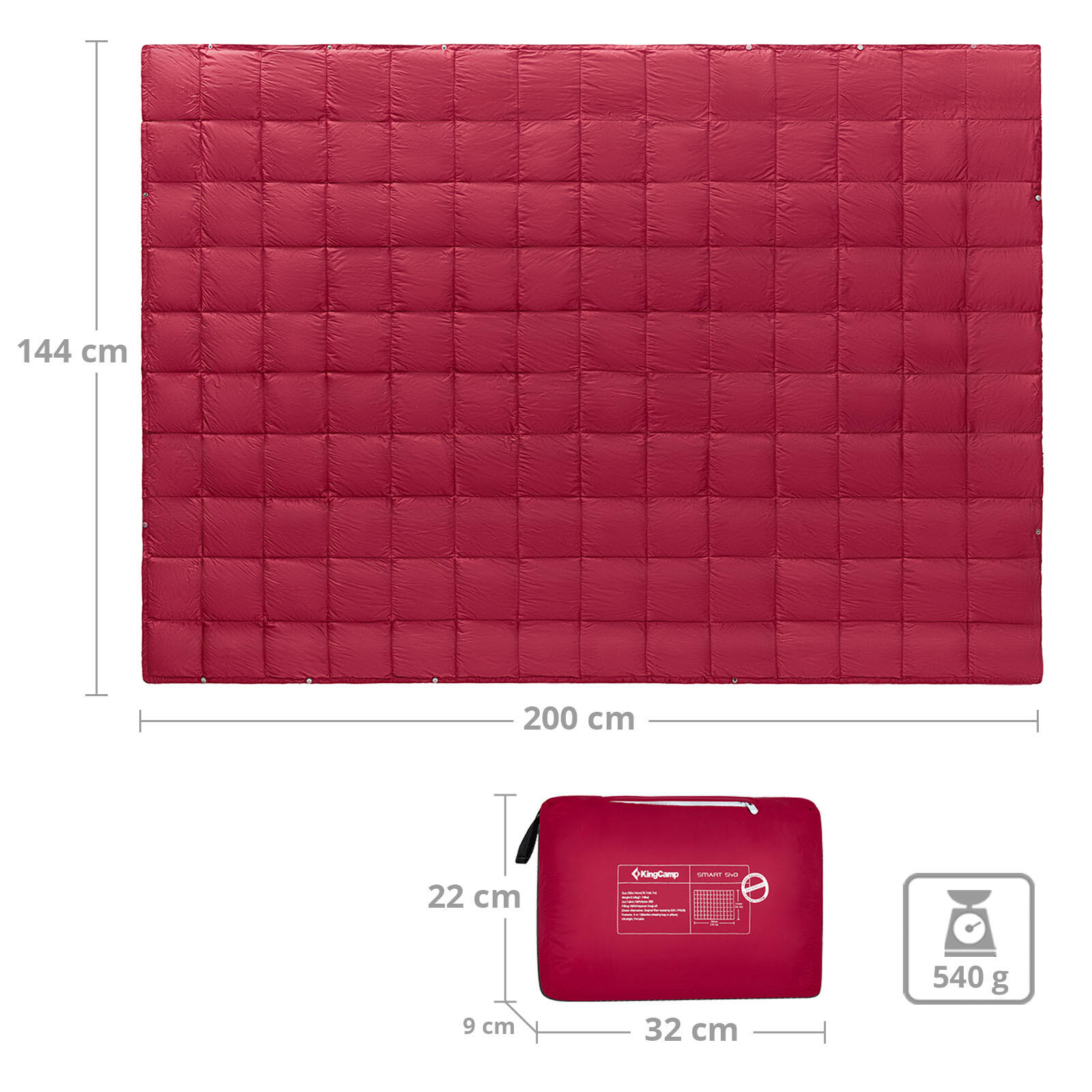 Coperta da Campeggio Smart 540 Coperta per picnic e spiaggia Leggero 2/7