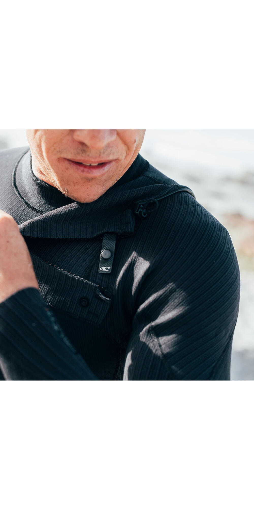 Combinaison de Surf 5/4mm Zip Poitrine - Noir - Hyperfreak - Homme 3/4