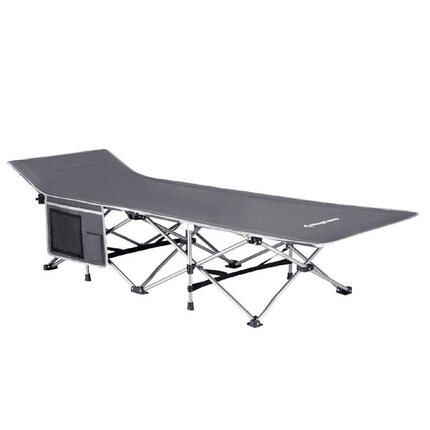 Lit de camp XL Outdoor Camping Chaise longue pliant d'invité Acier 190x67 cm