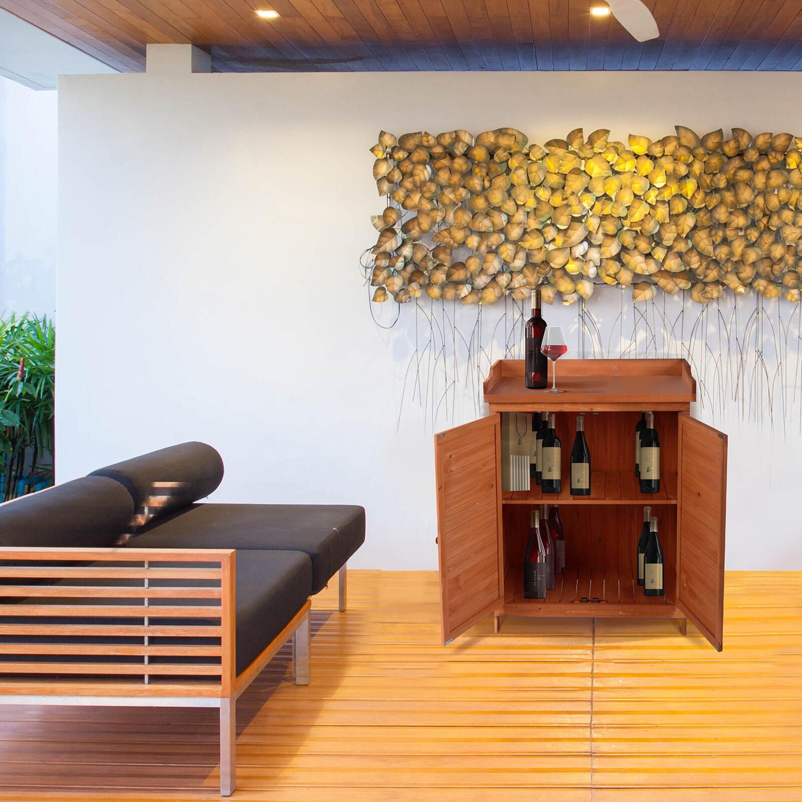 Armario Multiusos para Jardín Gardiun Ally 75x40x94 cm en Madera de Abeto Tratad 2/5