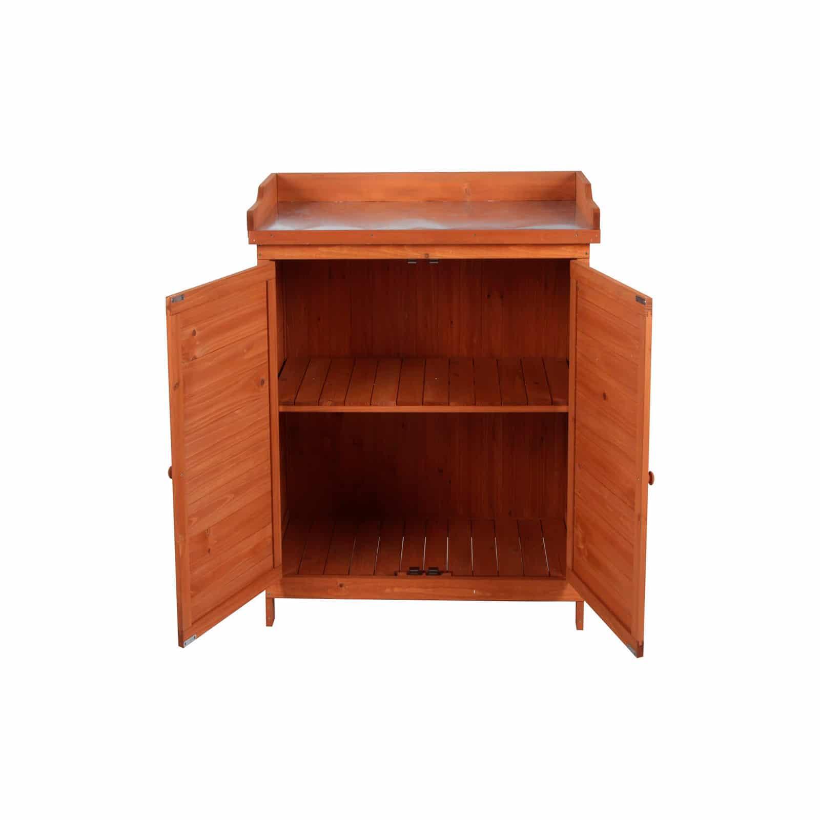 Armario Multiusos para Jardín Gardiun Ally 75x40x94 cm en Madera de Abeto Tratad 3/5