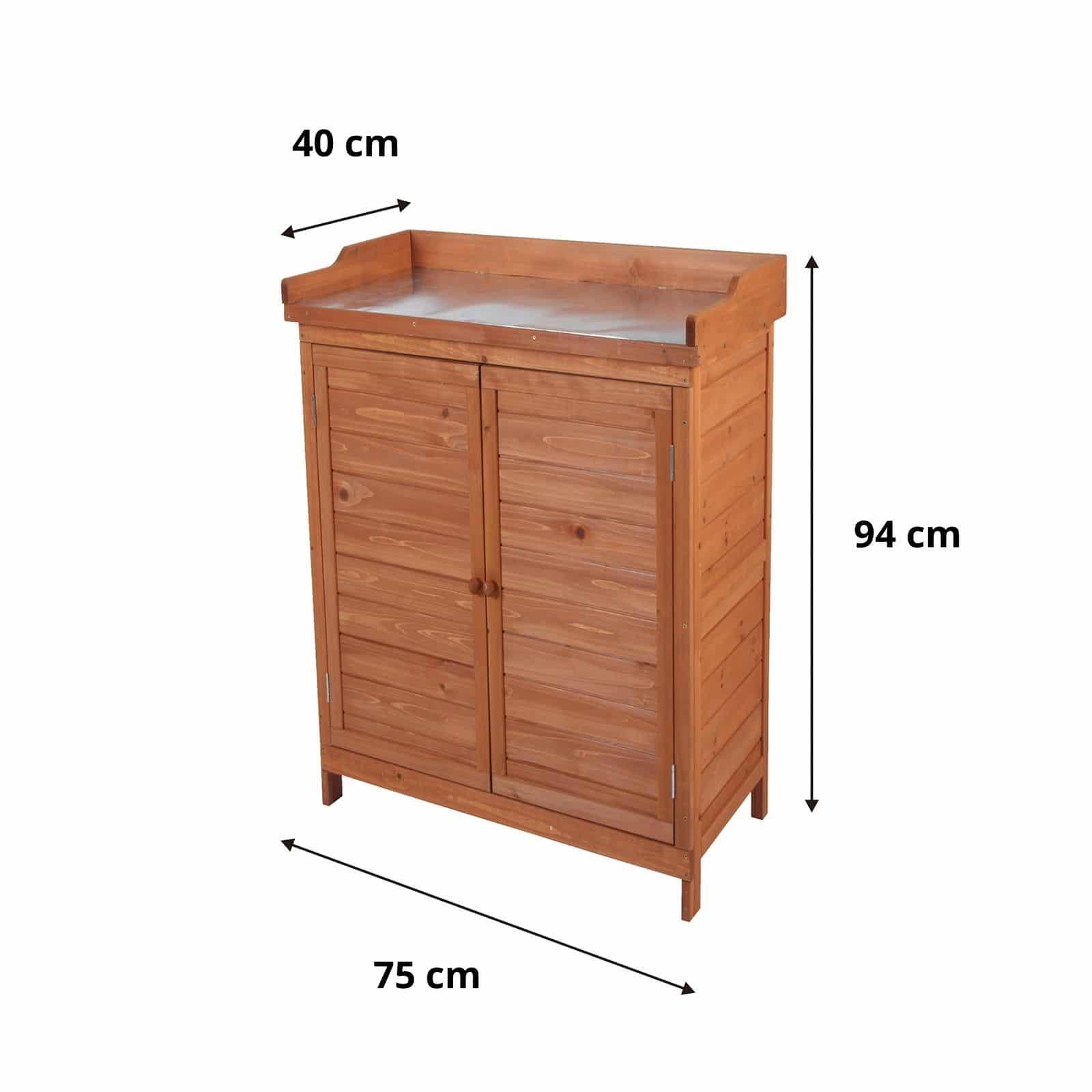 Armario Multiusos para Jardín Gardiun Ally 75x40x94 cm en Madera de Abeto Tratad 4/5