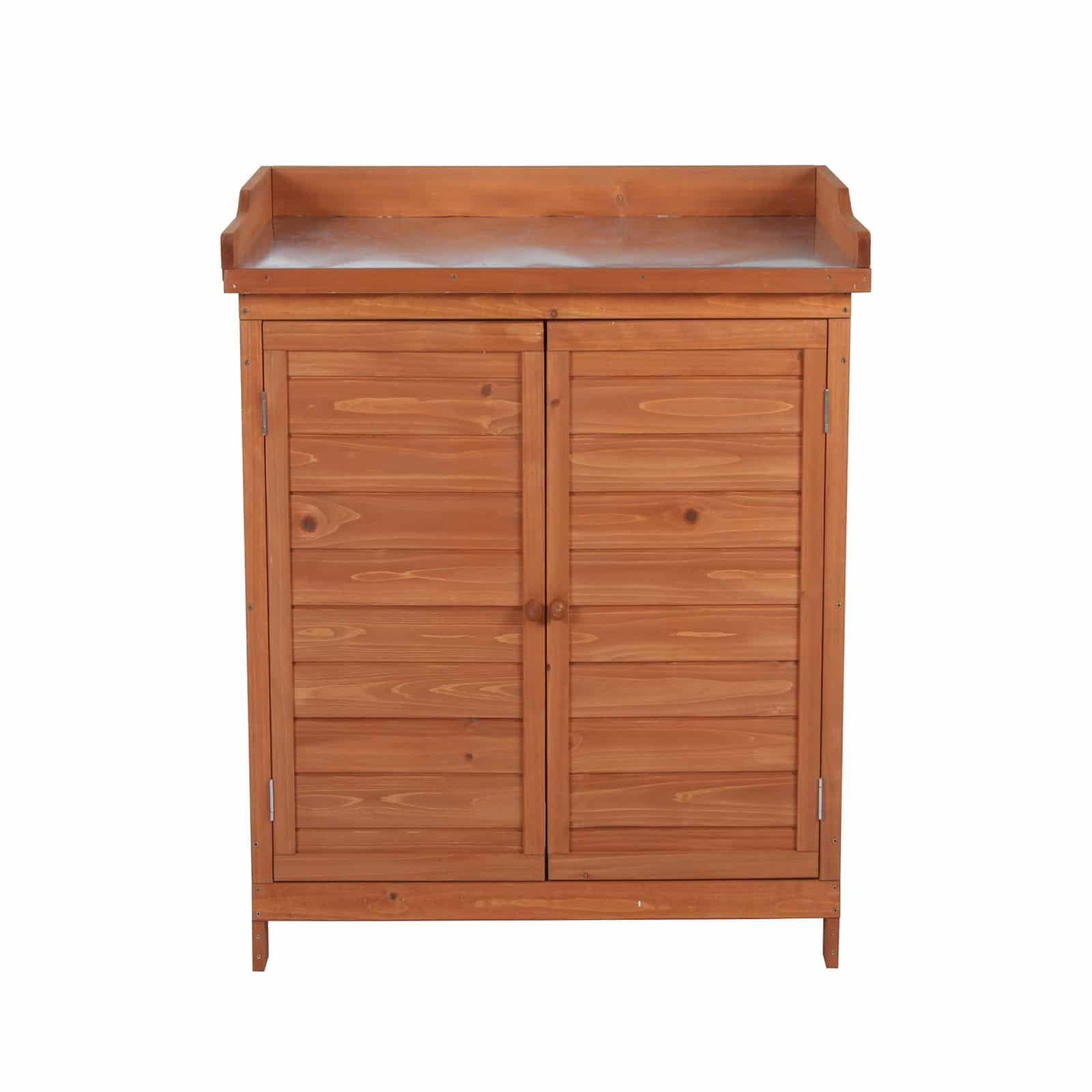 Armario Multiusos para Jardín Gardiun Ally 75x40x94 cm en Madera de Abeto Tratad 5/5