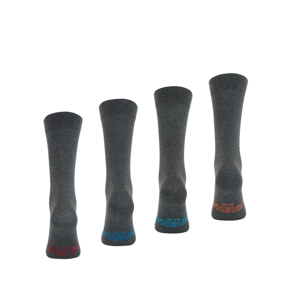 Lot de 4 paires de chaussettes hautes homme Crew Ecopack 3/4