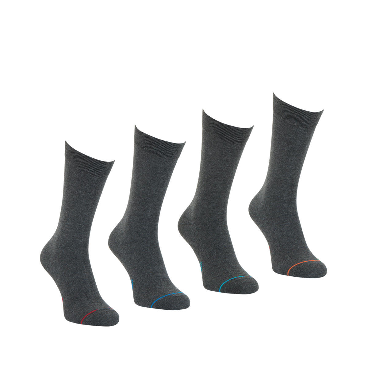 Lot de 4 paires de chaussettes hautes homme Crew Ecopack 2/4